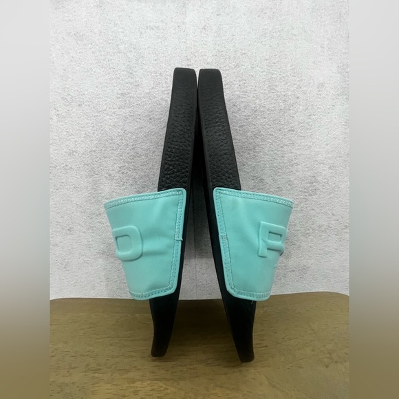 Polo Ralph Lauren Slides Mens Blue Black Spell Out Slide Rubber Sandal Casual 14 - Picture 3 of 6